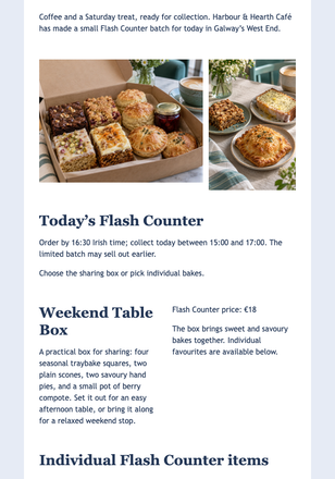 Saturday Flash Counter email design preview