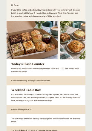 Saturday Flash Counter email design preview