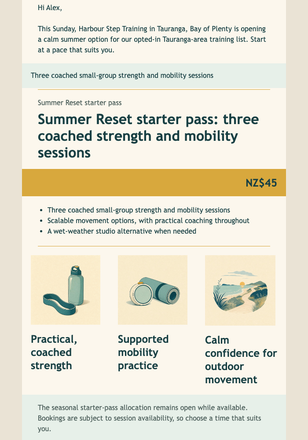 Summer Reset Pass email design preview