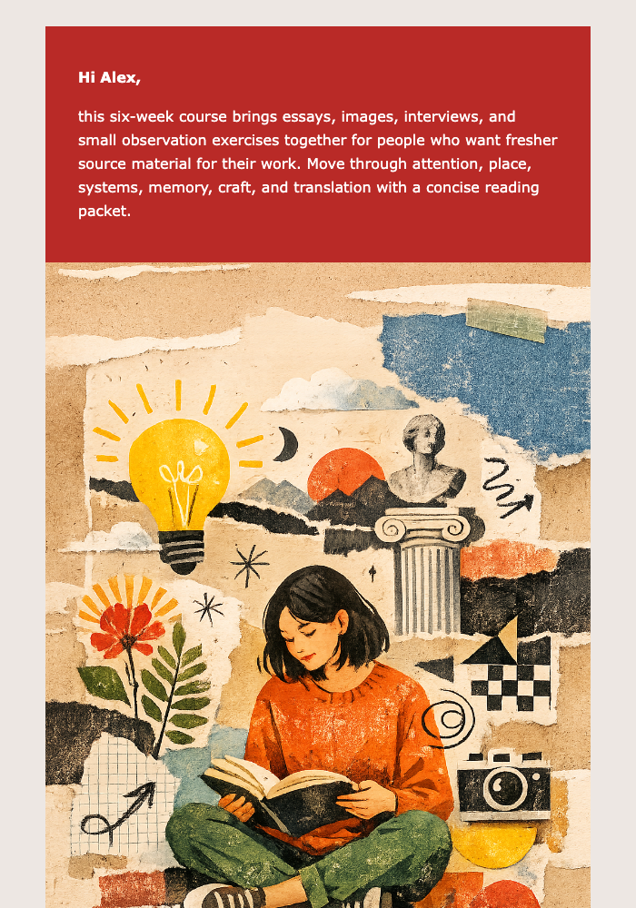 Field Notes Reading Course email design preview