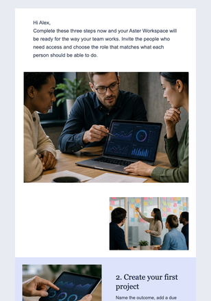Onboarding Checklist email design preview