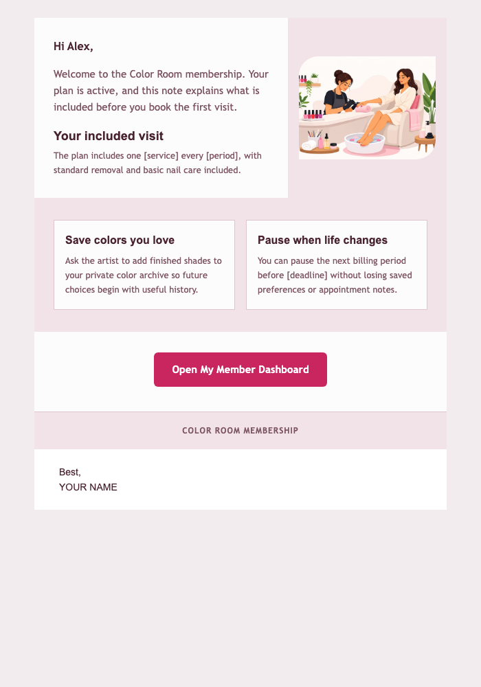 Welcome to the Polish Club email design preview