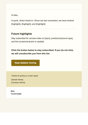 Missed Highlights — Clear email design preview
