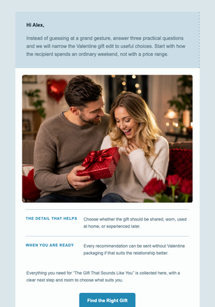 The Gift That Sounds Like You email design preview
