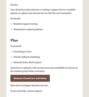 Finish Your Home Service Choice email design preview