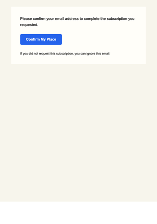 Community Invitation — Warm email design preview