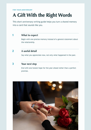 A Gift With the Right Words email design preview