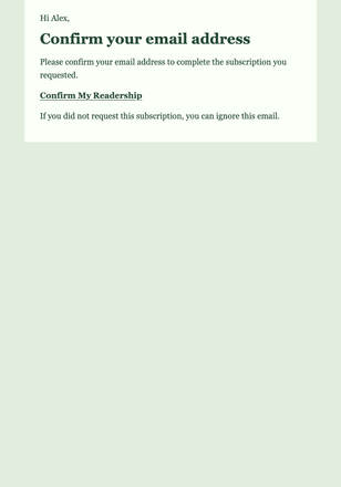 Editorial Letter — Formal email design preview