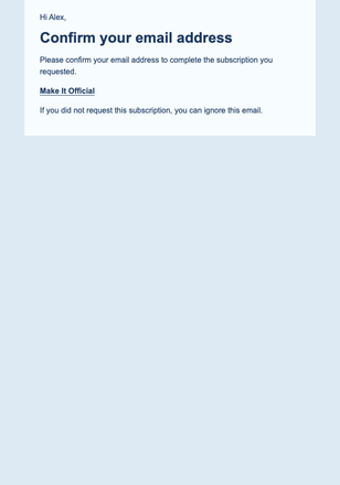Friendly Hello — Compact email design preview