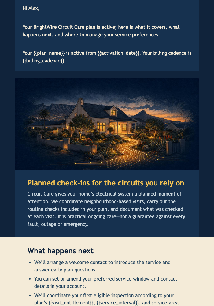 Circuit Care Plan Activated email design preview