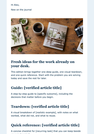 Latest Blog Digest email design preview