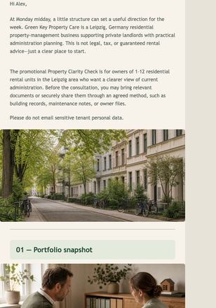 Spring Property Clarity Check email design preview