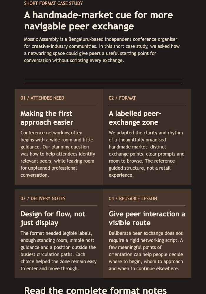 Conference Format Case Study email design preview