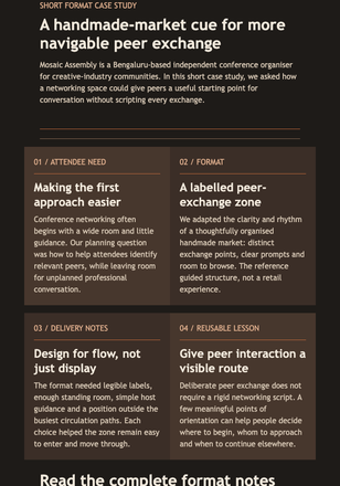 Conference Format Case Study email design preview