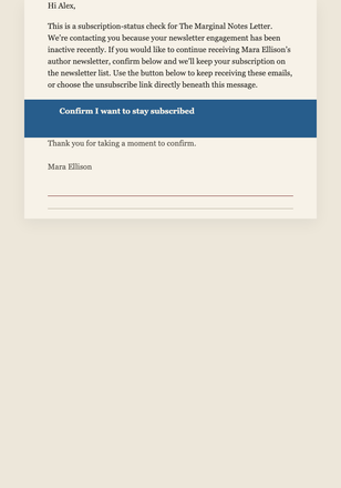 Keep Receiving Marginal Notes email design preview