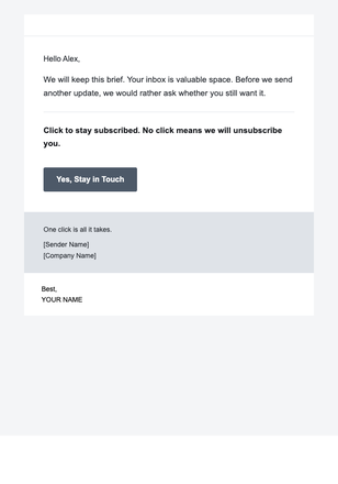 Inbox Space Check — Minimal email design preview