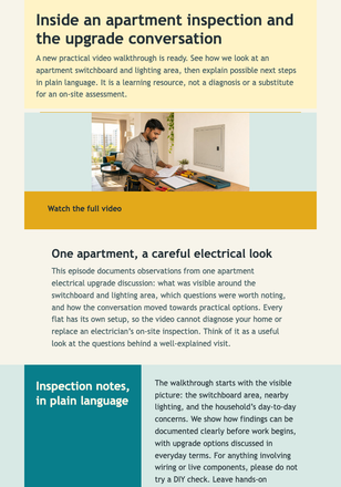 Apartment Upgrade Video email design preview