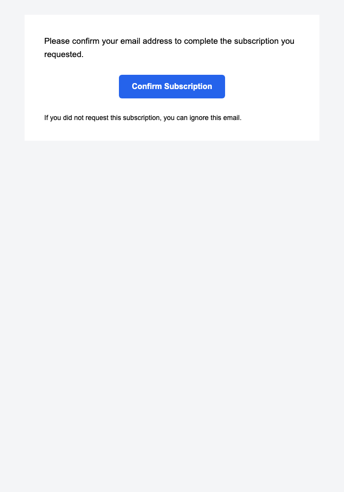Formal Notice — Direct email design preview