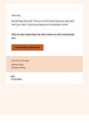 Final Confirmation — Minimal email design preview