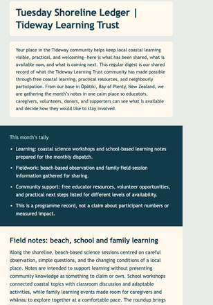 Tuesday Shoreline Digest email design preview