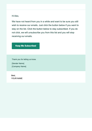 Stay Subscribed — Simple email design preview
