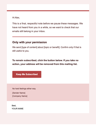 Permission Check — Final Note email design preview