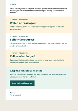 The Confetti Has Settled email design preview