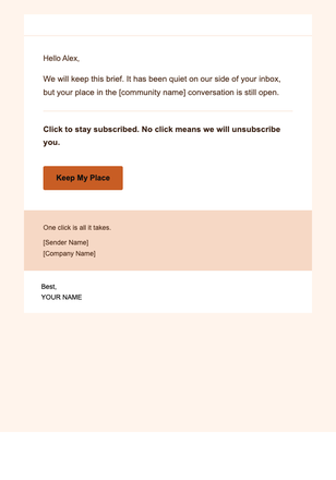 Community Connection — Minimal email design preview