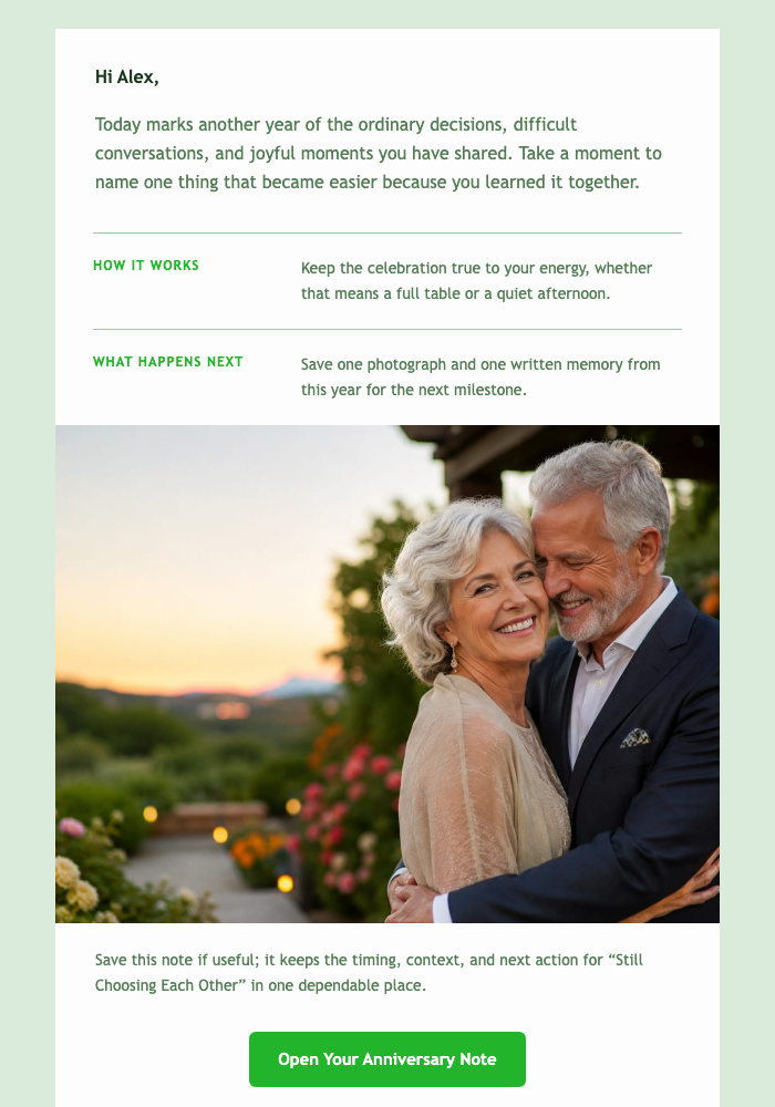 Still Choosing Each Other email design preview