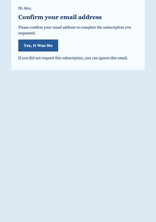 Plain Language — Warm email design preview