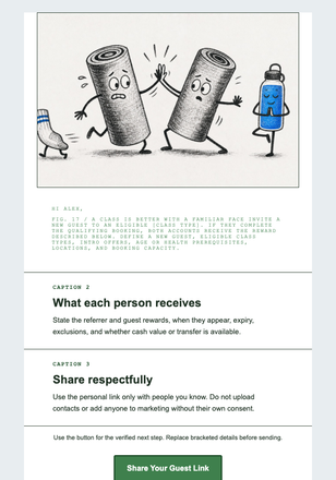 Bring a Mat Mate email design preview