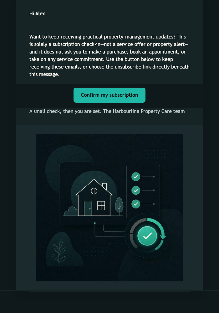 Keep Your Property Updates Active email design preview