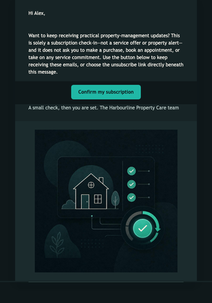 Keep Your Property Updates Active email design preview
