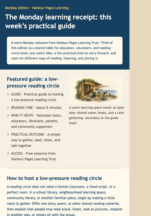 Monday Reading Circle Guide email design preview