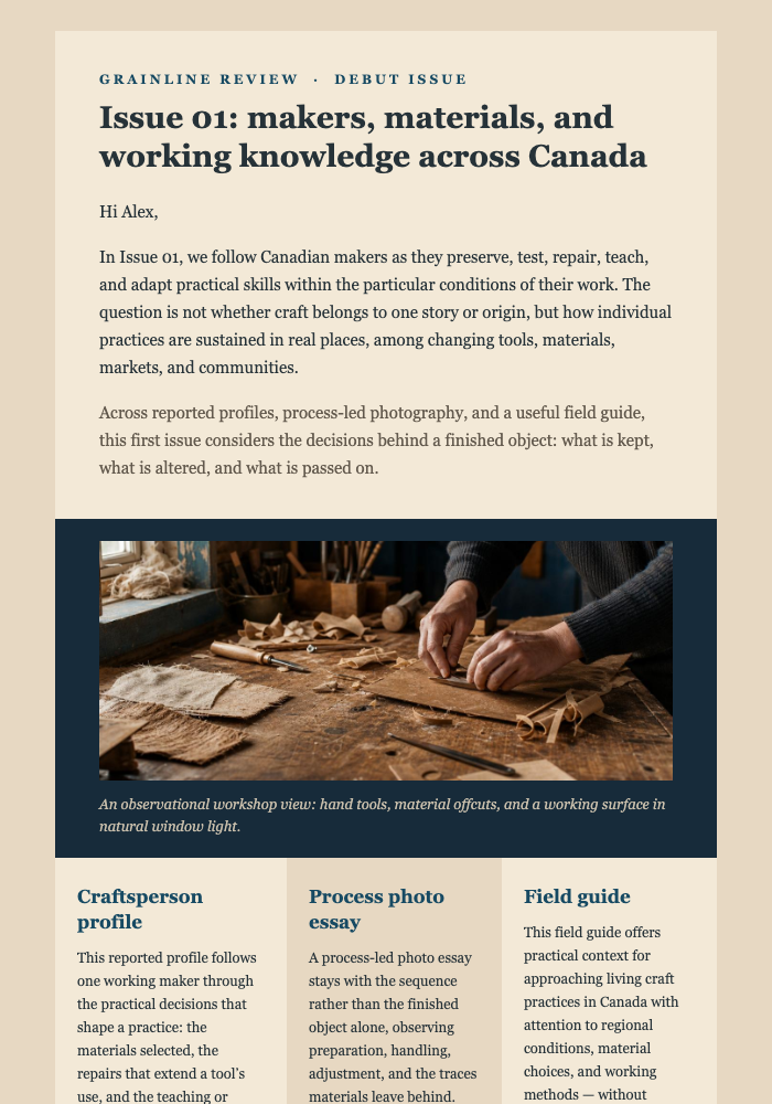 Independent Magazine Issue Launch email design preview