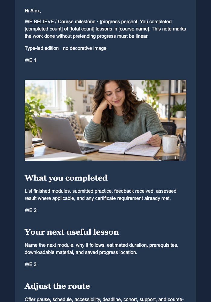 You Crossed the Halfway Flag email design preview