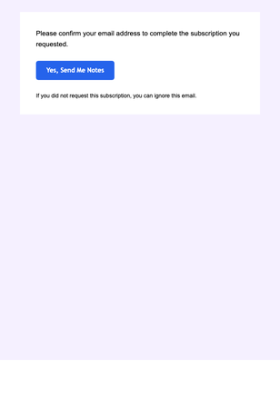 Creator Note — Warm email design preview