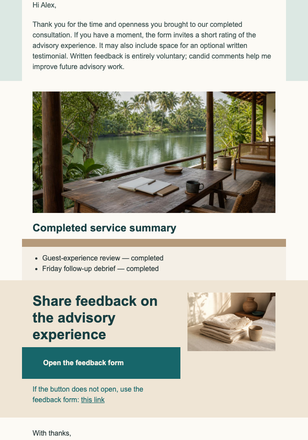Coastal Consulting Feedback Request email design preview