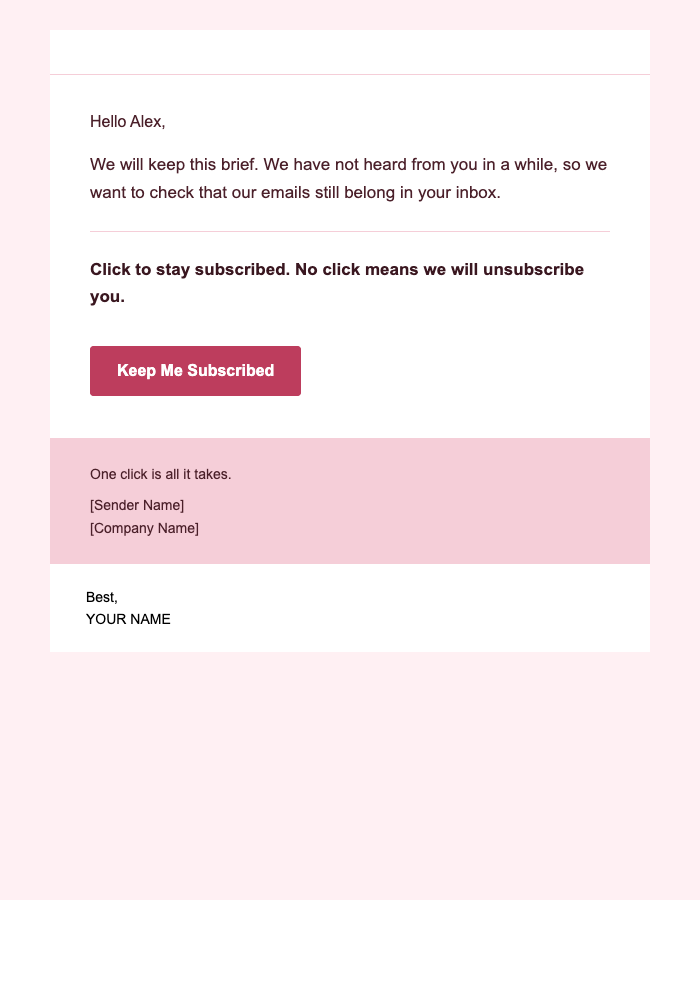 Permission Check — Minimal email design preview