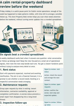 Friday Rental Dashboard Guide email design preview