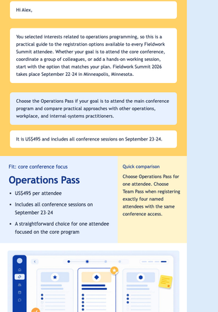 Conference Pass Picker email design preview
