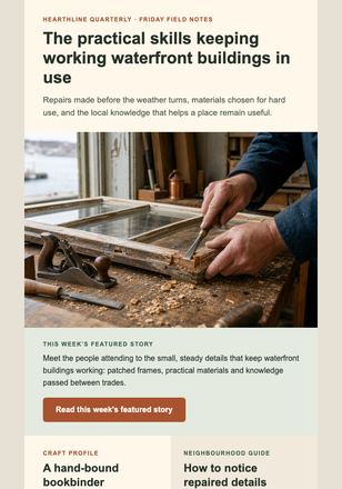 Friday Field Notes email design preview