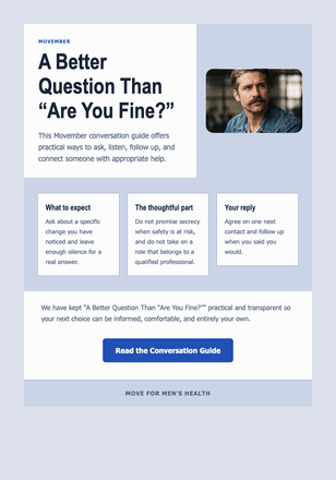 A Better Question Than “Are You Fine?” email design preview