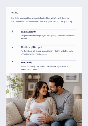 Your Partner Preparation Session email design preview
