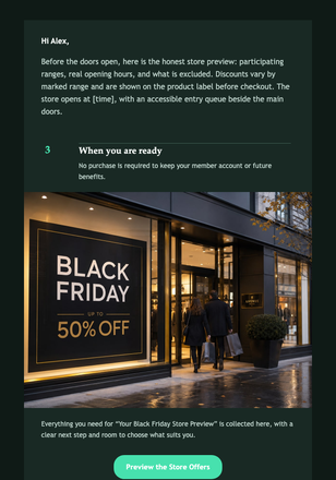 Your Black Friday Store Preview email design preview
