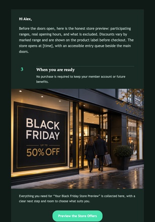 Your Black Friday Store Preview email design preview
