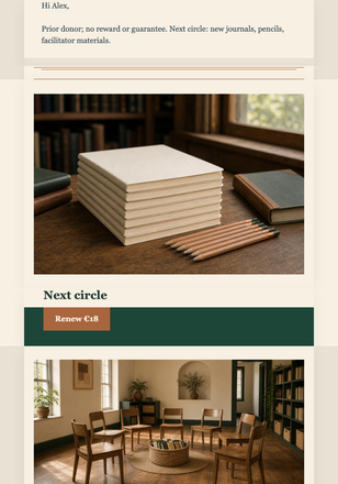 Reading Kit Replenishment Ticket email design preview