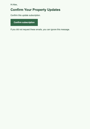 Confirm Your Property Updates email design preview