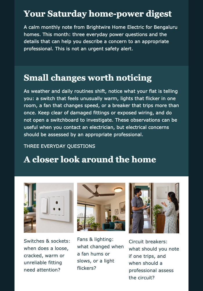 Saturday Home Power Digest email design preview