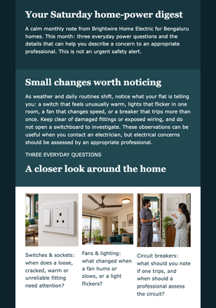 Saturday Home Power Digest email design preview
